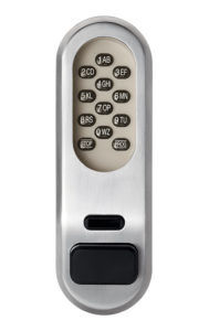 Fernbedienung mit Tasten für TV und Multimedia, silberfarben, ergonomisches Design.