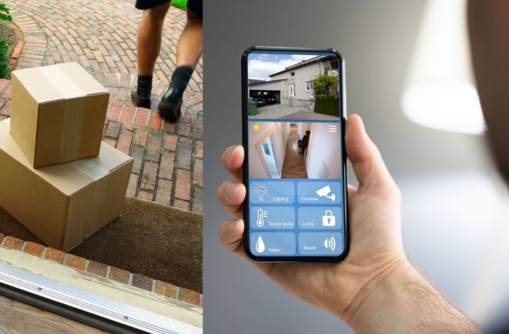 1. Sicherheitskamera Steuerung per Smartphone, smarte Haustechnik, Fernüberwachung.
