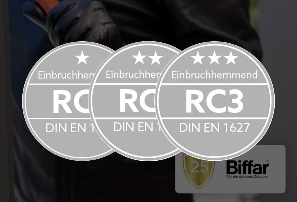 Einbruchhemmende Sicherheitsfolie RC3, zertifiziert nach DIN EN 1627.